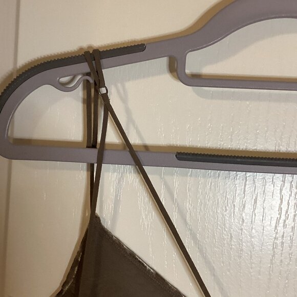 Silence + Noise Women's Brown Metallic Crushed Velvet Size M Baby  Doll - Picture 8 of 10